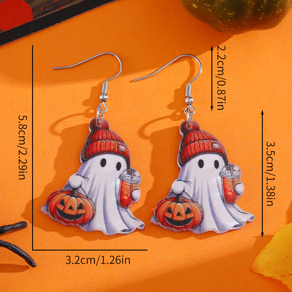 Wholesale Thanksgiving Turkey  Pumpkin Skull Pendant Earrings